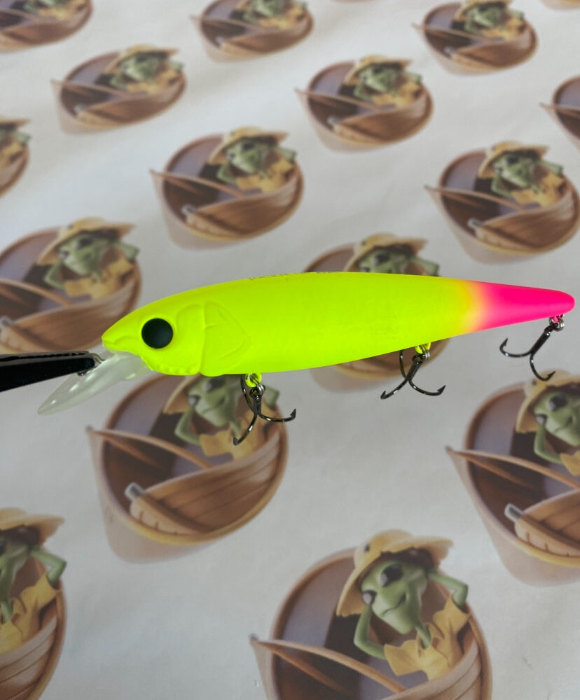 Isca Jackall Jockie 120F Cor Mat Chartreuse Pink Tail