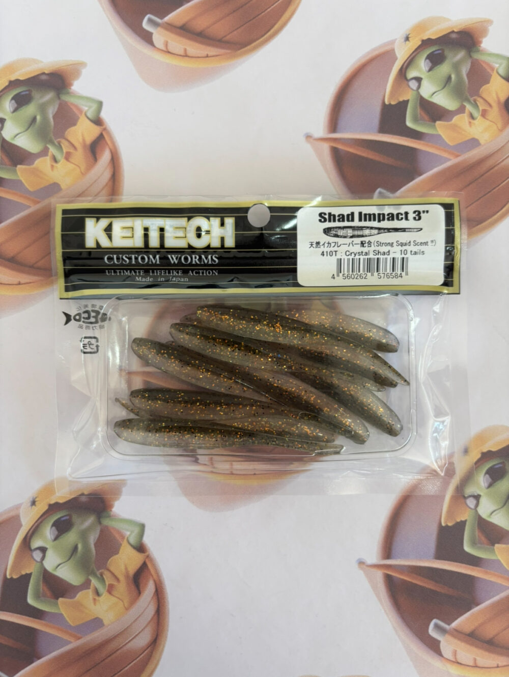 Isca Artificial Japonesa Keitech Shad Impact 3" 7,6cm / 10 Unidades Cor Crystal Shad