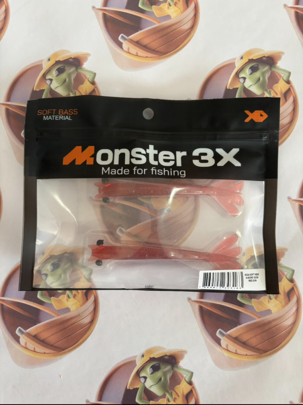 Camarão Monster 3X X MOVE OFF SET 12CM 2UN Cor Red