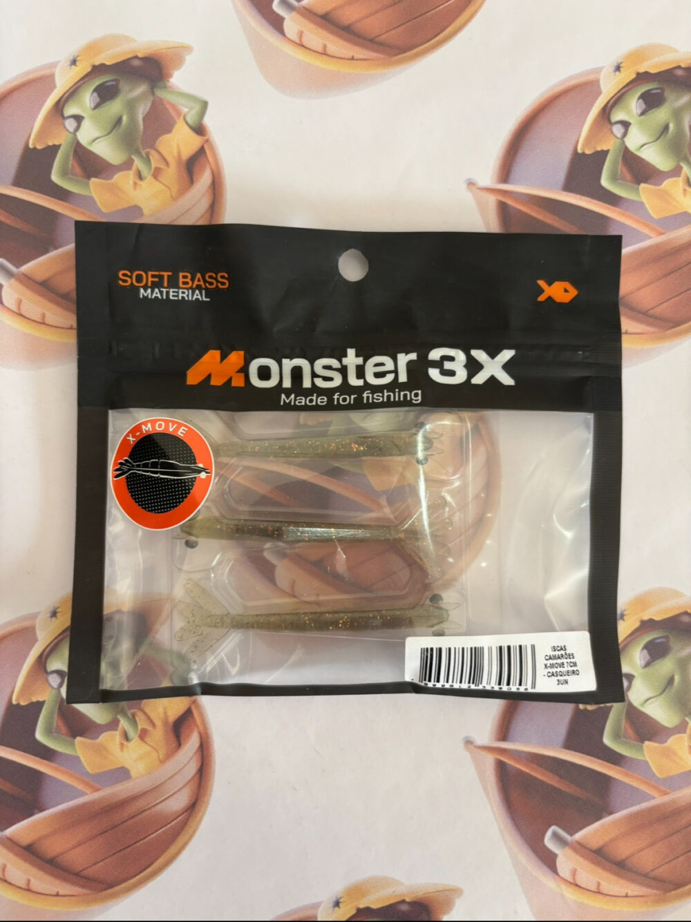 Camarão Monster 3X X Move 7cm Cor Casqueiro