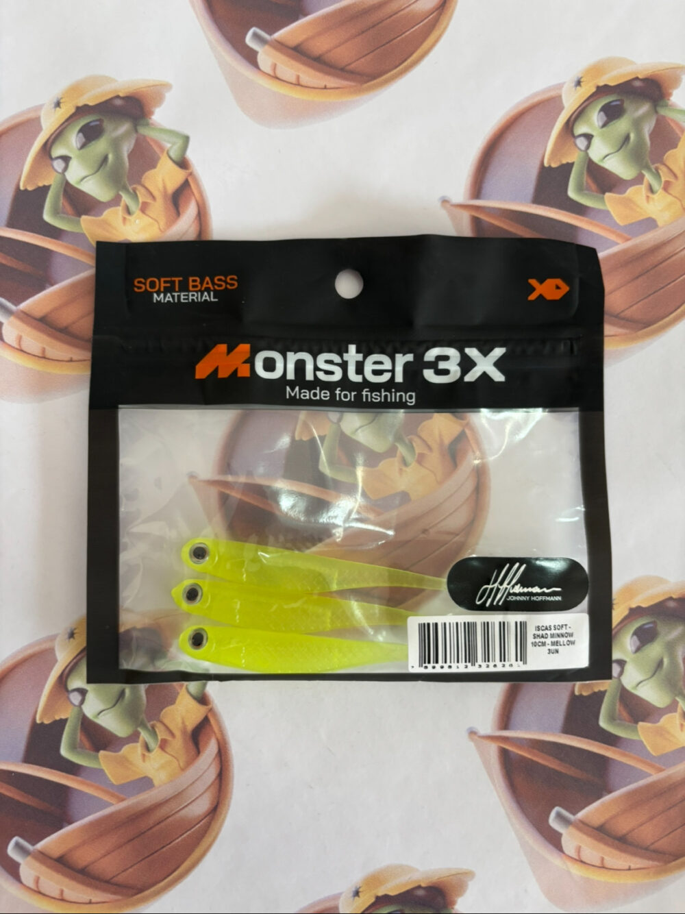 Isca Soft Monster 3X Shad Minnow By Johnny Hoffmann 10cm Cor Mellow