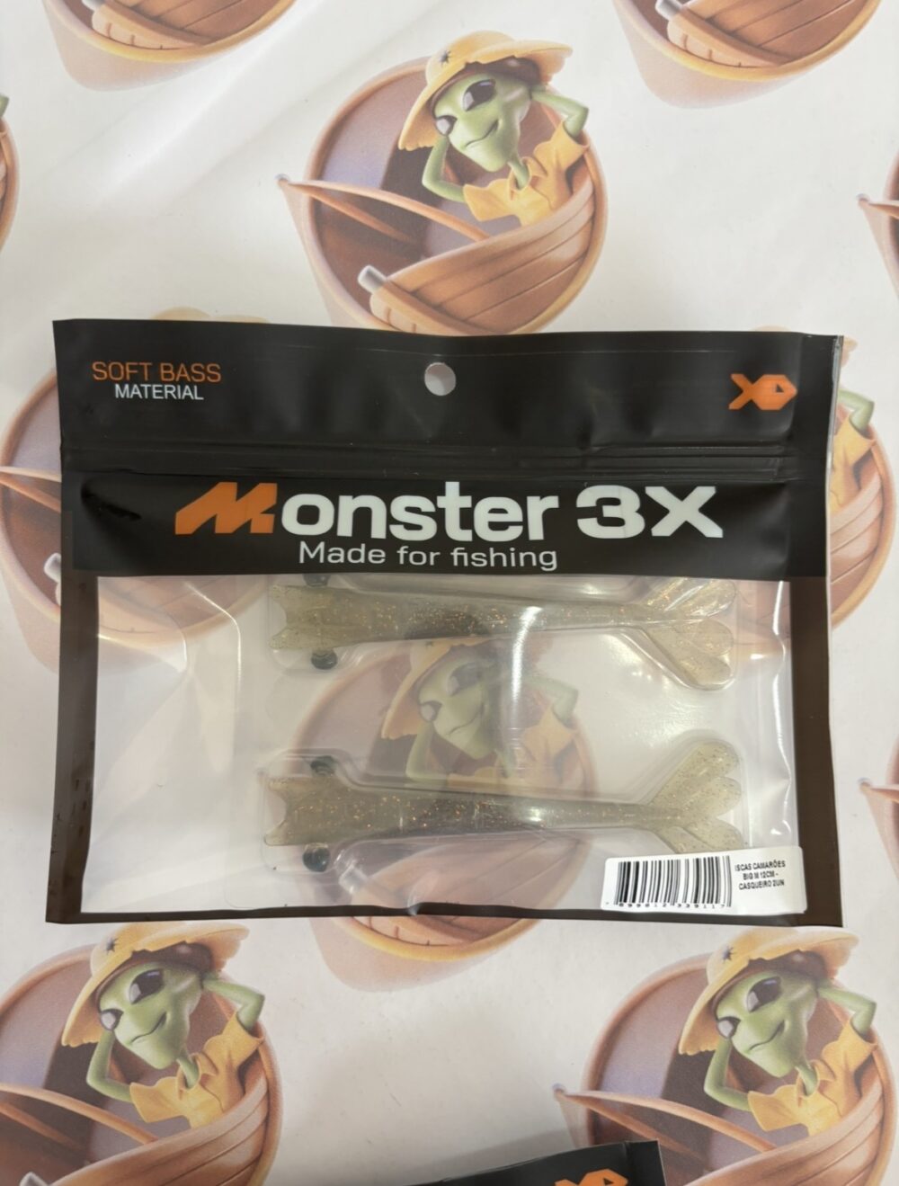 Isca artificial Camarão Monster 3X Ultrasoft BIG M 12cm Cor Casqueiro