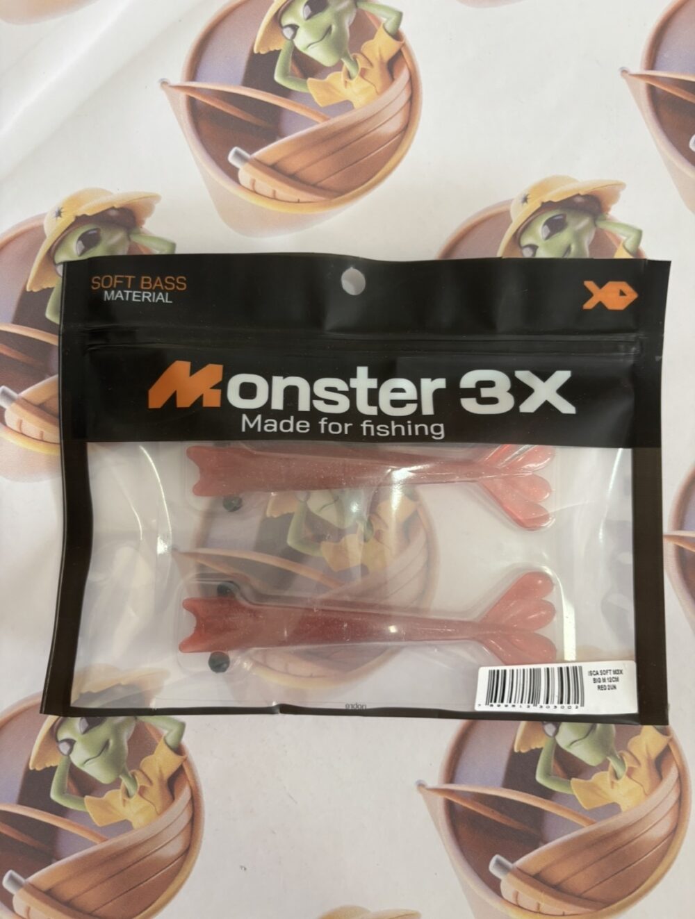 Isca artificial Camarão Monster 3X Ultrasoft BIG M 12cm Cor Red