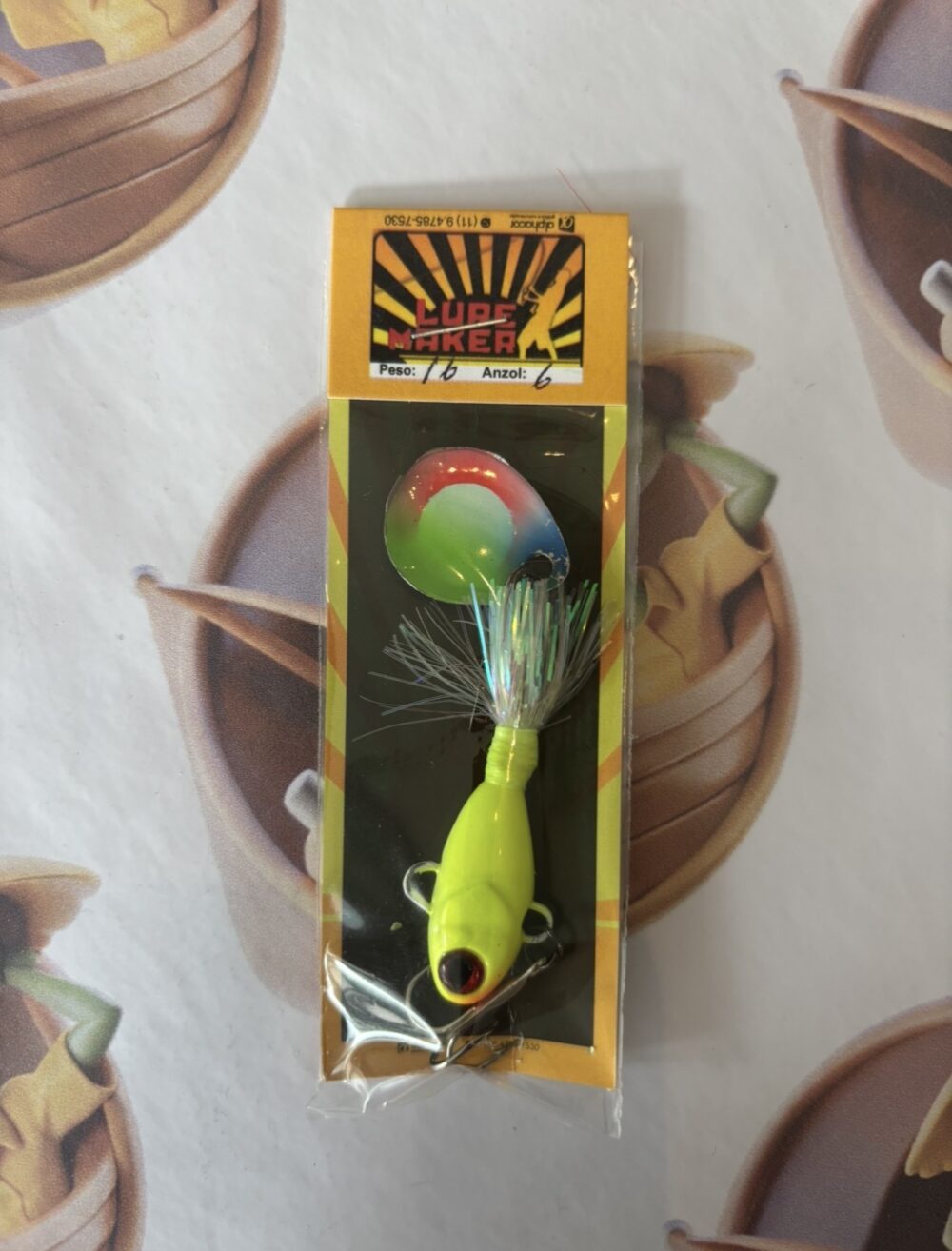 Jig Spin Luremaker 16g Tamanho 6 Cor Amarelo 