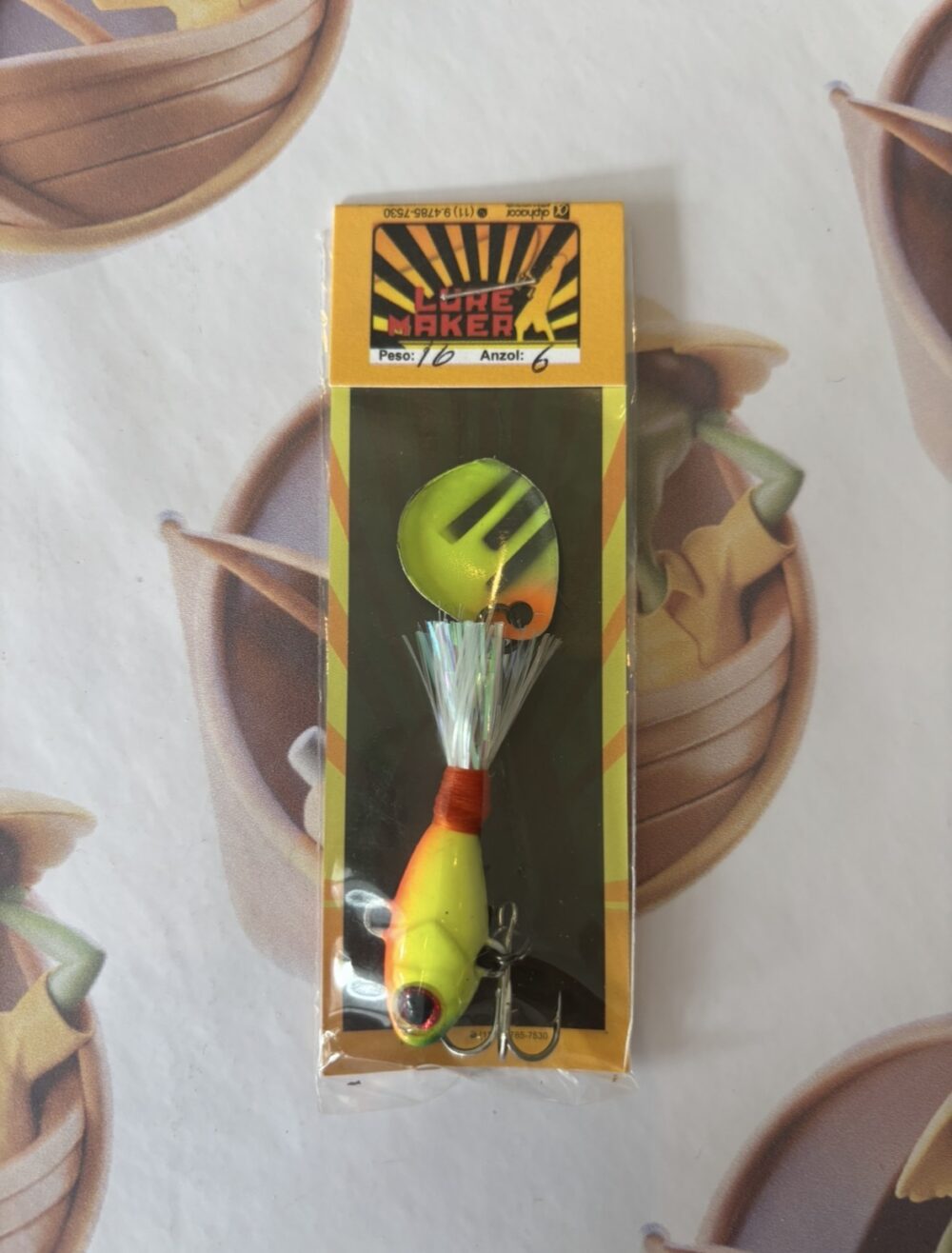 Jig Spin Luremaker 16g Tamanho 6 Cor Amarelo