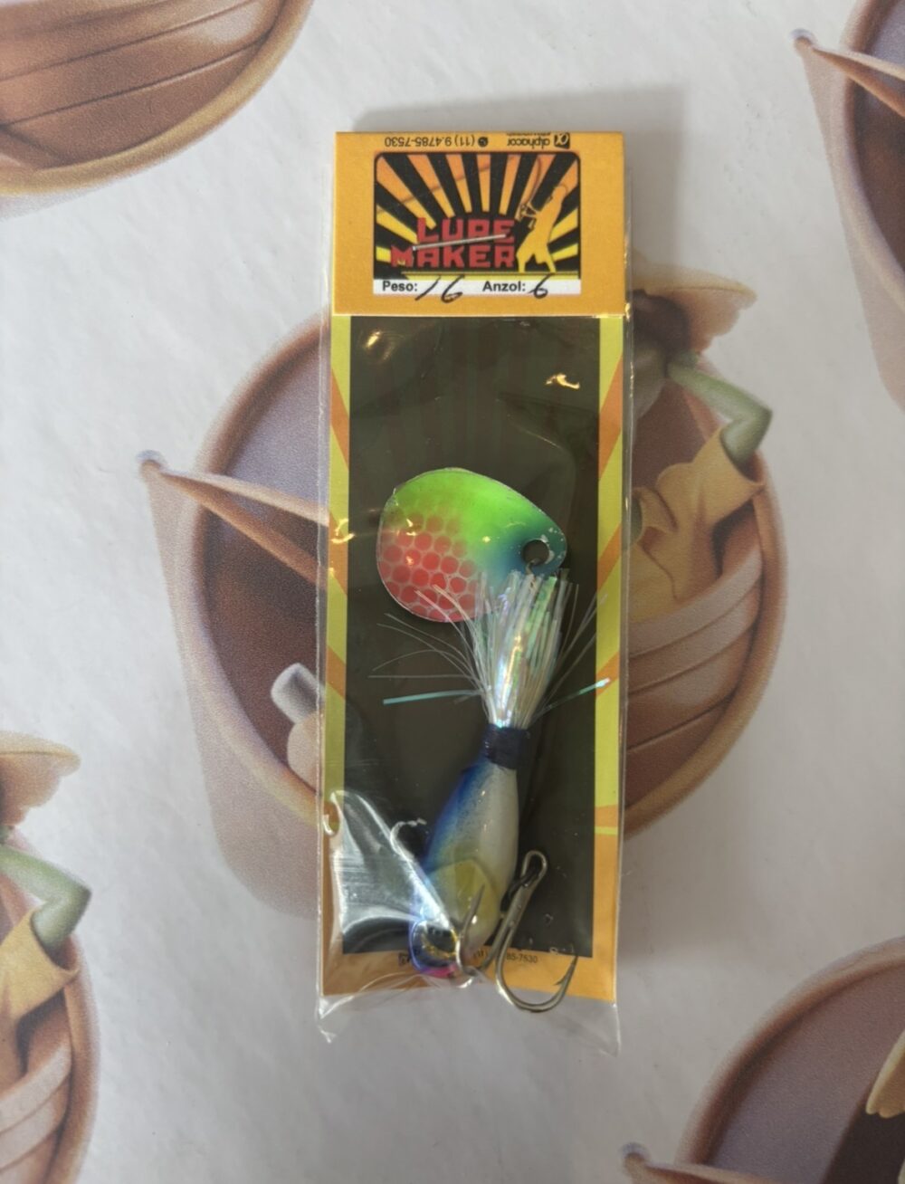 Jig Spin Luremaker 16g Tamanho 6 Cor Azul