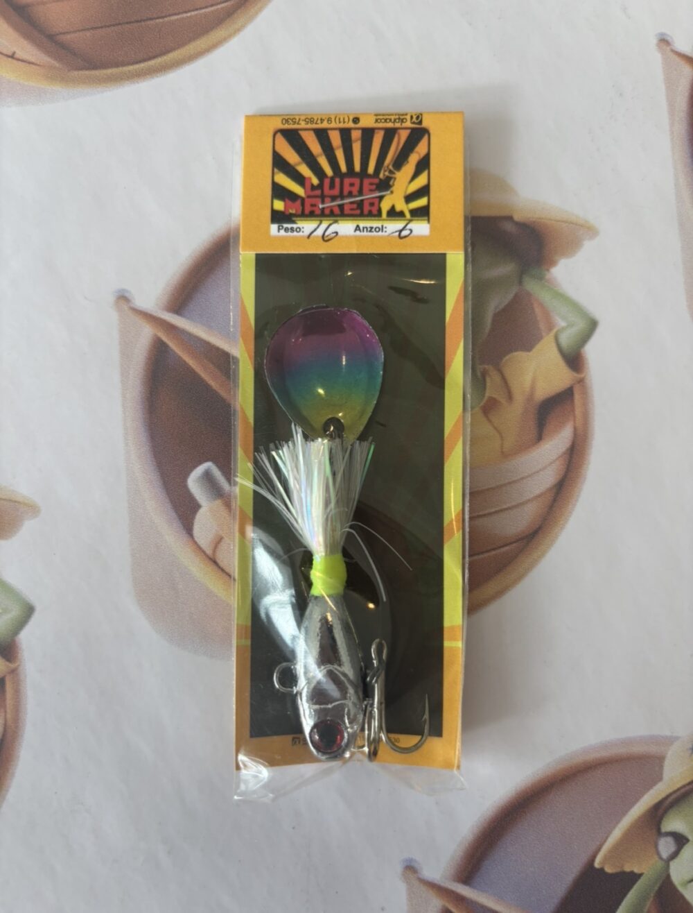 Jig Spin Luremaker 16g Tamanho 6 Cor Cromado