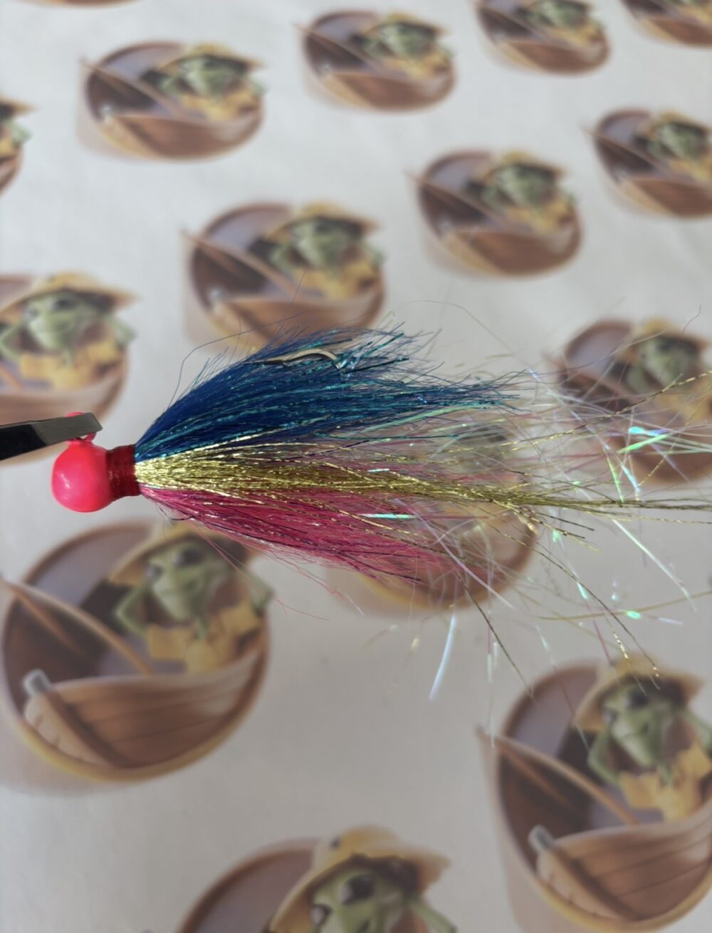 Jig de Pena Lure Maker Bolinha Single 10g 3/0 Cor Azul 