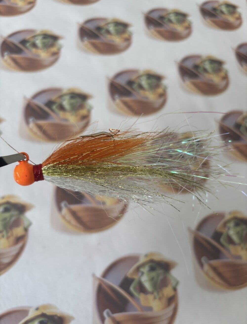 Jig de Pena Lure Maker Bolinha Single 10g 3/0 Cor Laranja JB 05