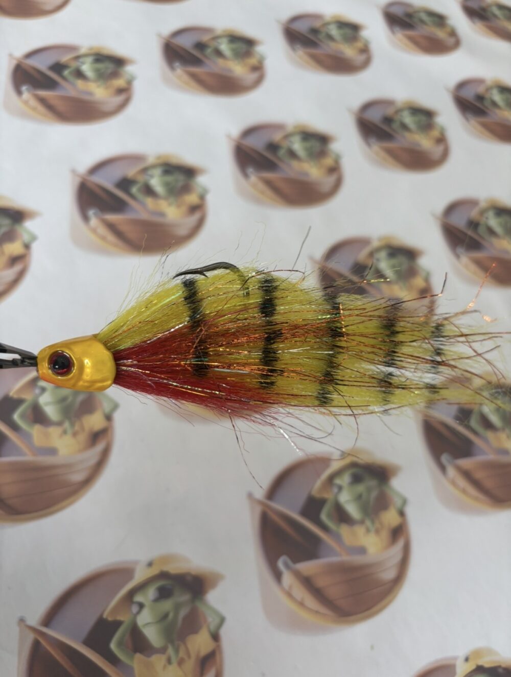 Jig de Pena Lure Maker Profissa Single 18g 7/0 Cor Amarelo JPS 07