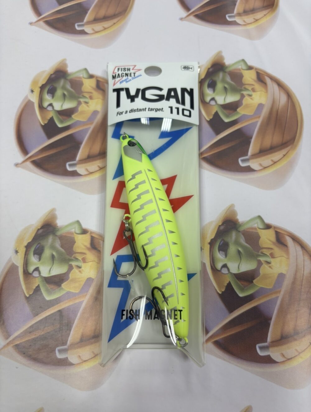 Isca Artificial Fish Magnet Tygan 110 Cor Chartreuse Bone