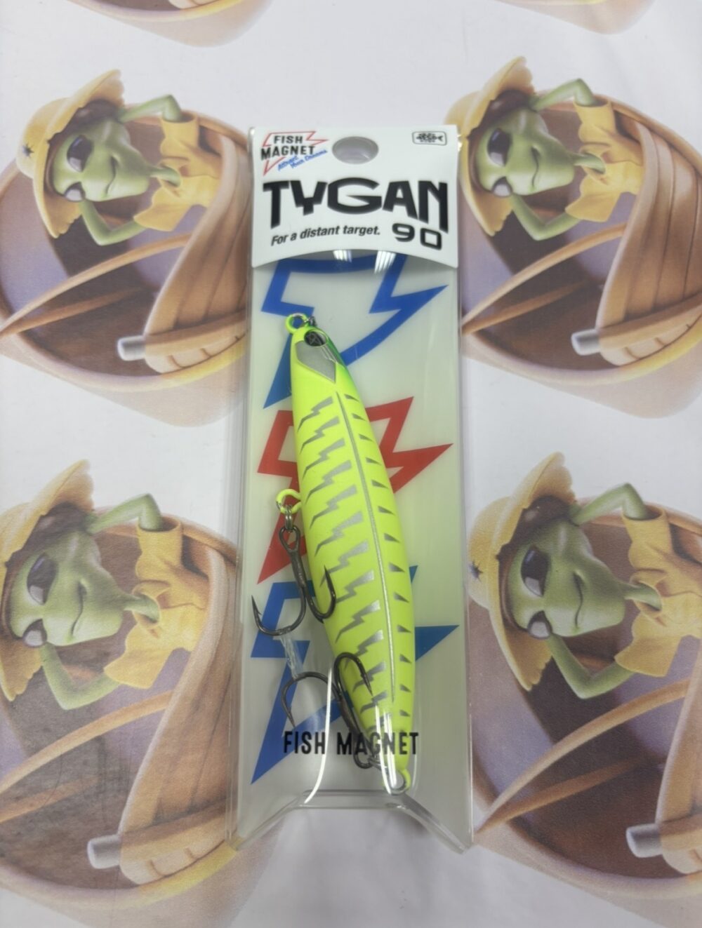 Isca Artificial Fish Magnet Tygan 90 Cor Chartreuse Bone