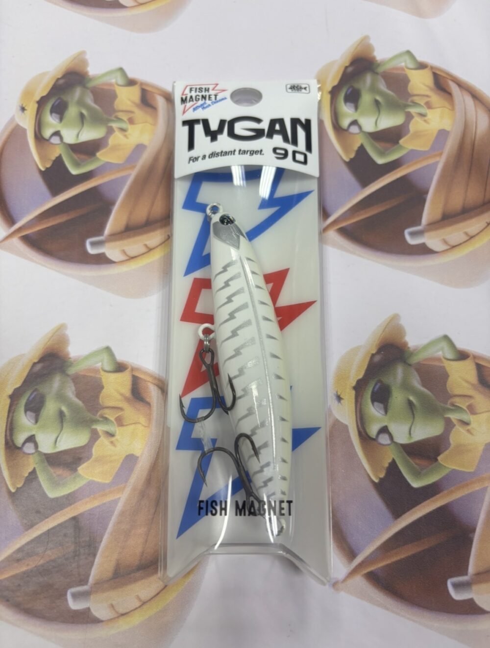 Isca Artificial Fish Magnet Tygan 90 Cor White Power Bone