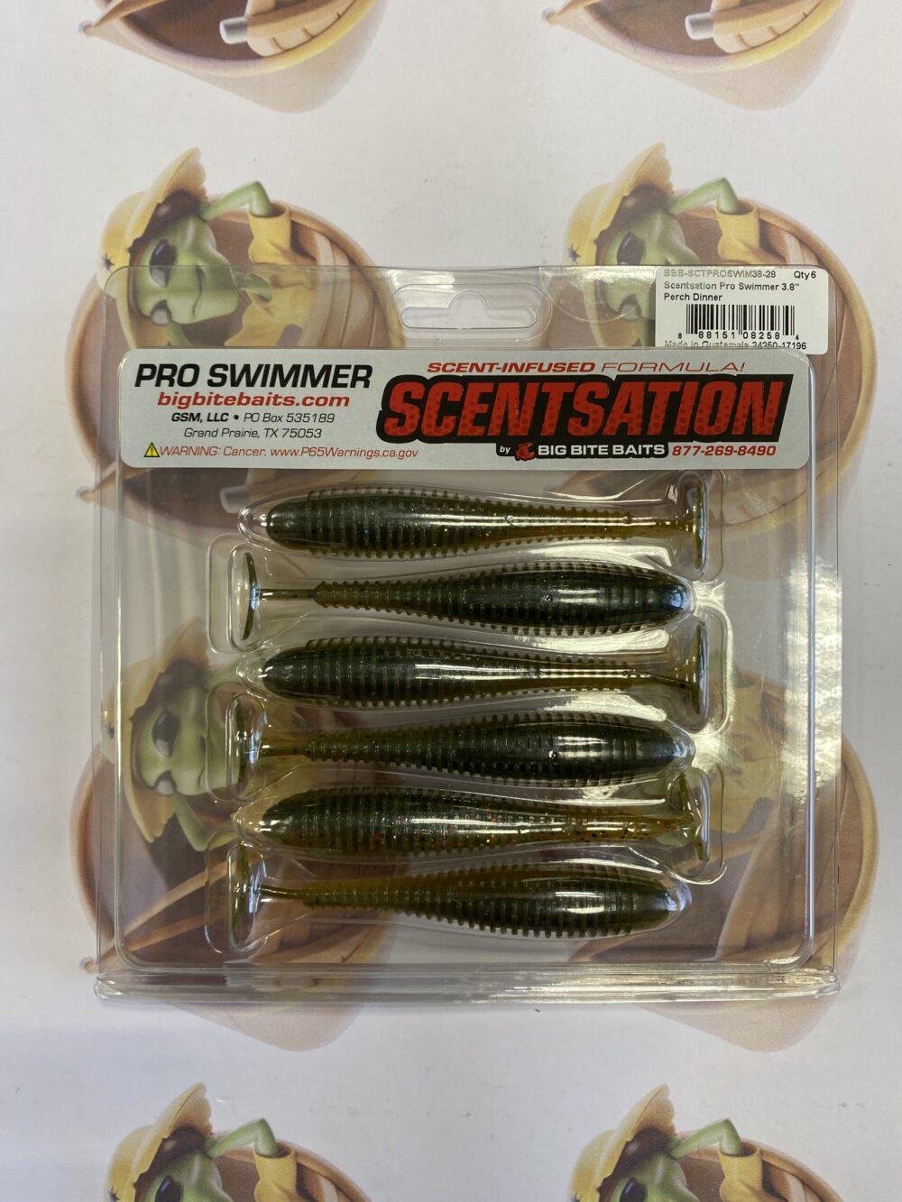Isca Artificial Shad Big Bite Scentsation Pro Swimmer 3.8" Cor Perch Dinner