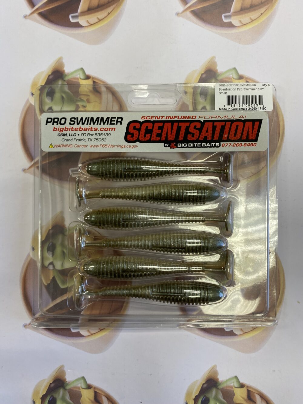 Isca Artificial Shad Big Bite Scentsation Pro Swimmer 3.8" Cor Smelt