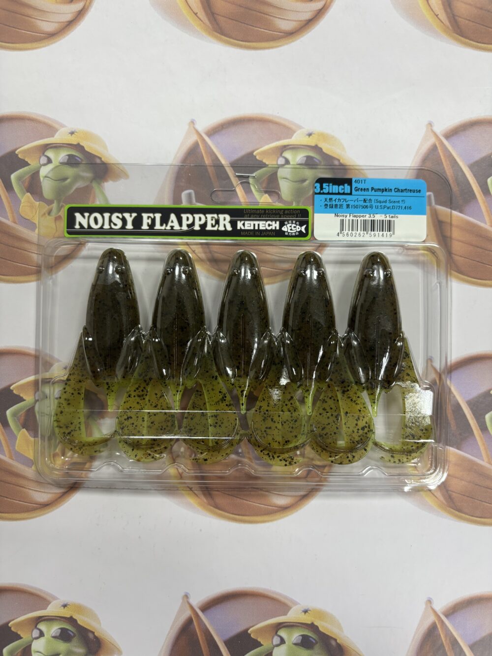 Keitech Noisy Flapper 3.5" 8,8cm Cor Green Pumpkin Chartreuse