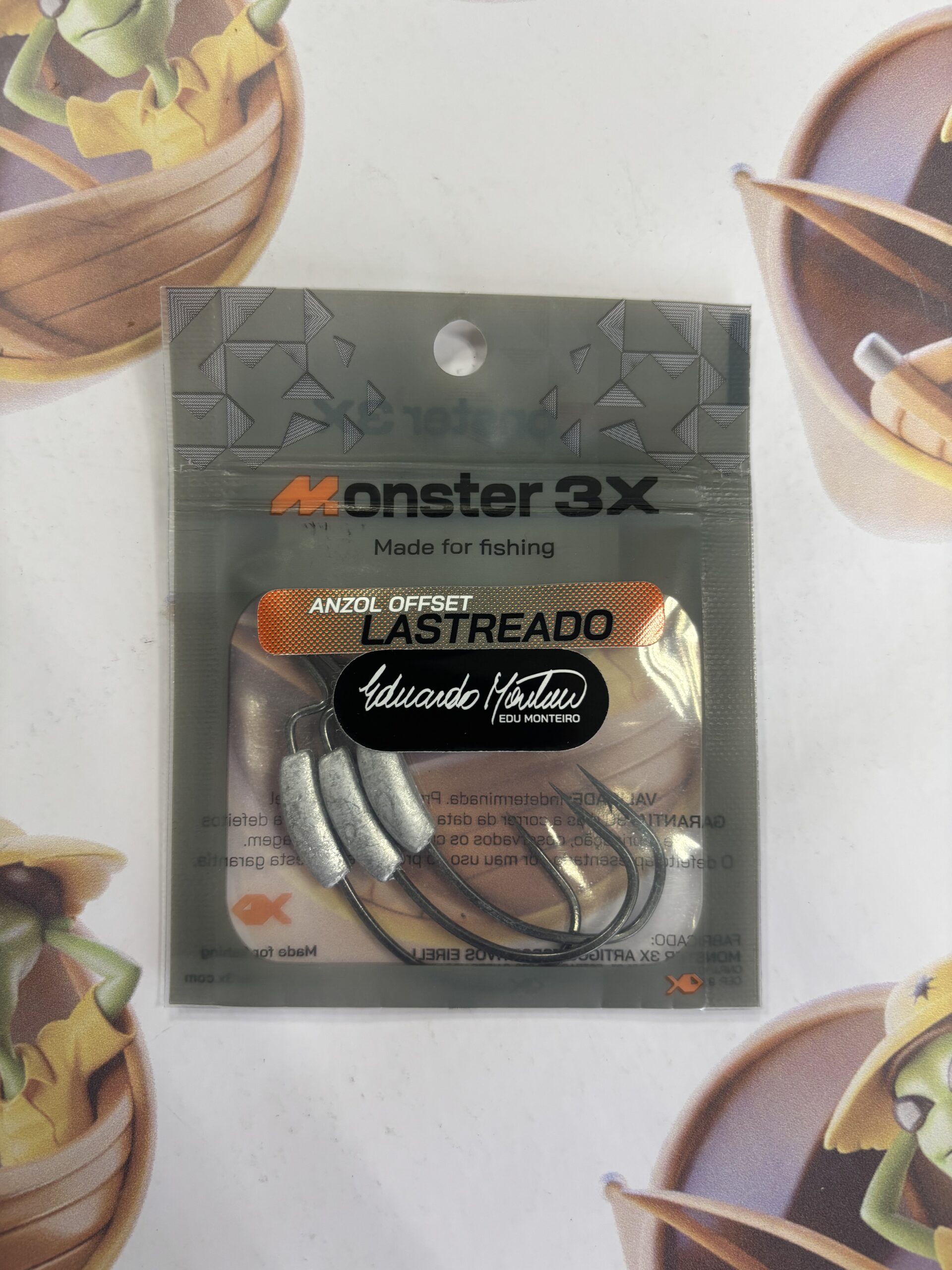 Anzol Monster 3X Offset EWG Lastreado 5/0 6.5g 3un