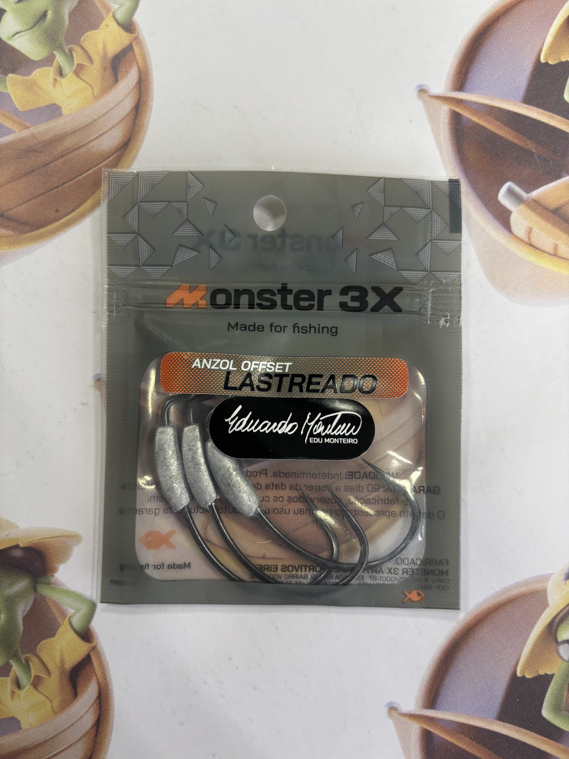 Anzol Monster 3X Offset EWG Lastreado 6/0 7g 3un