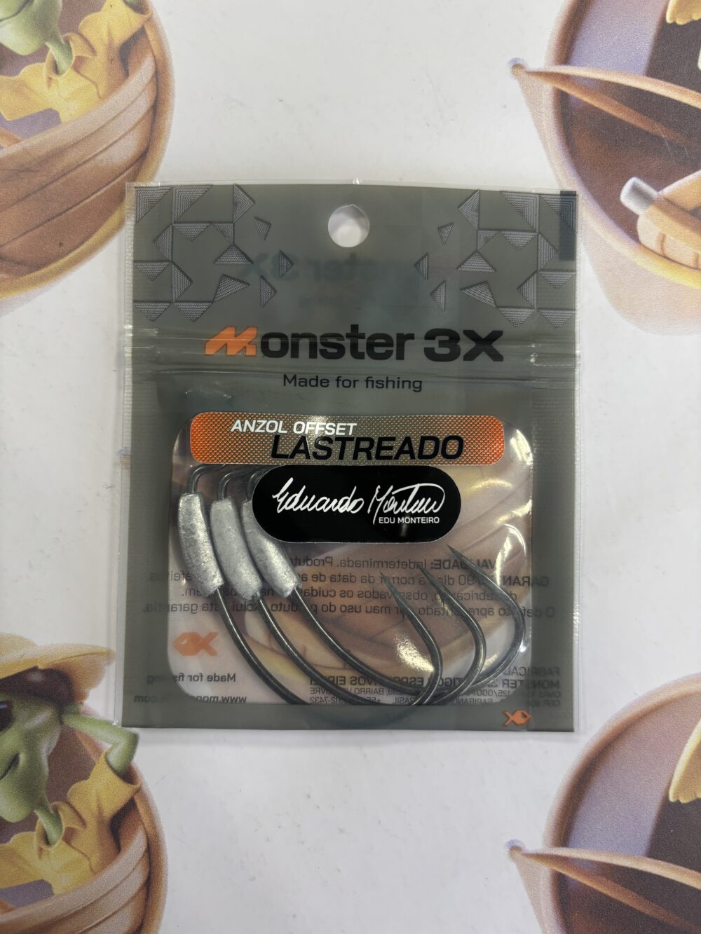 Anzol Monster 3X Offset EWG Lastreado 8/0 7g 3un