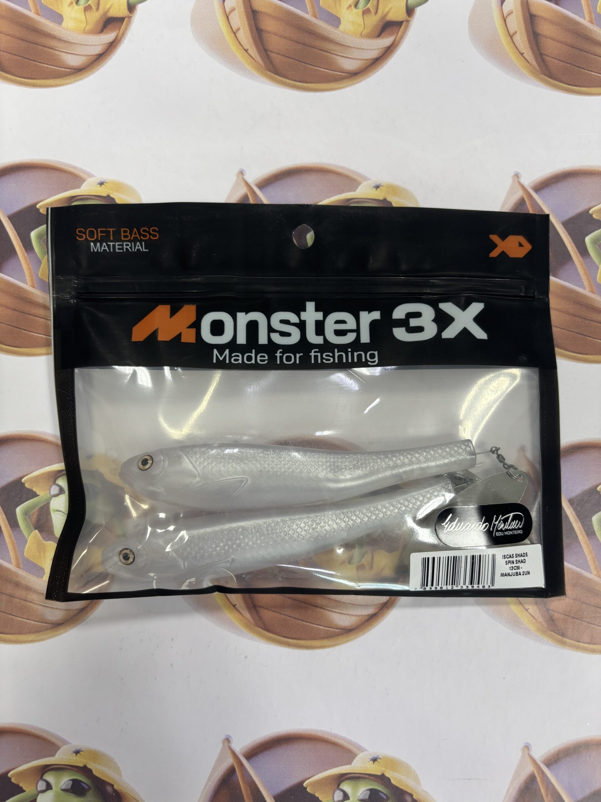 Isca Artificial Spin Shad Monster 3X 13cm Cor Manjuba