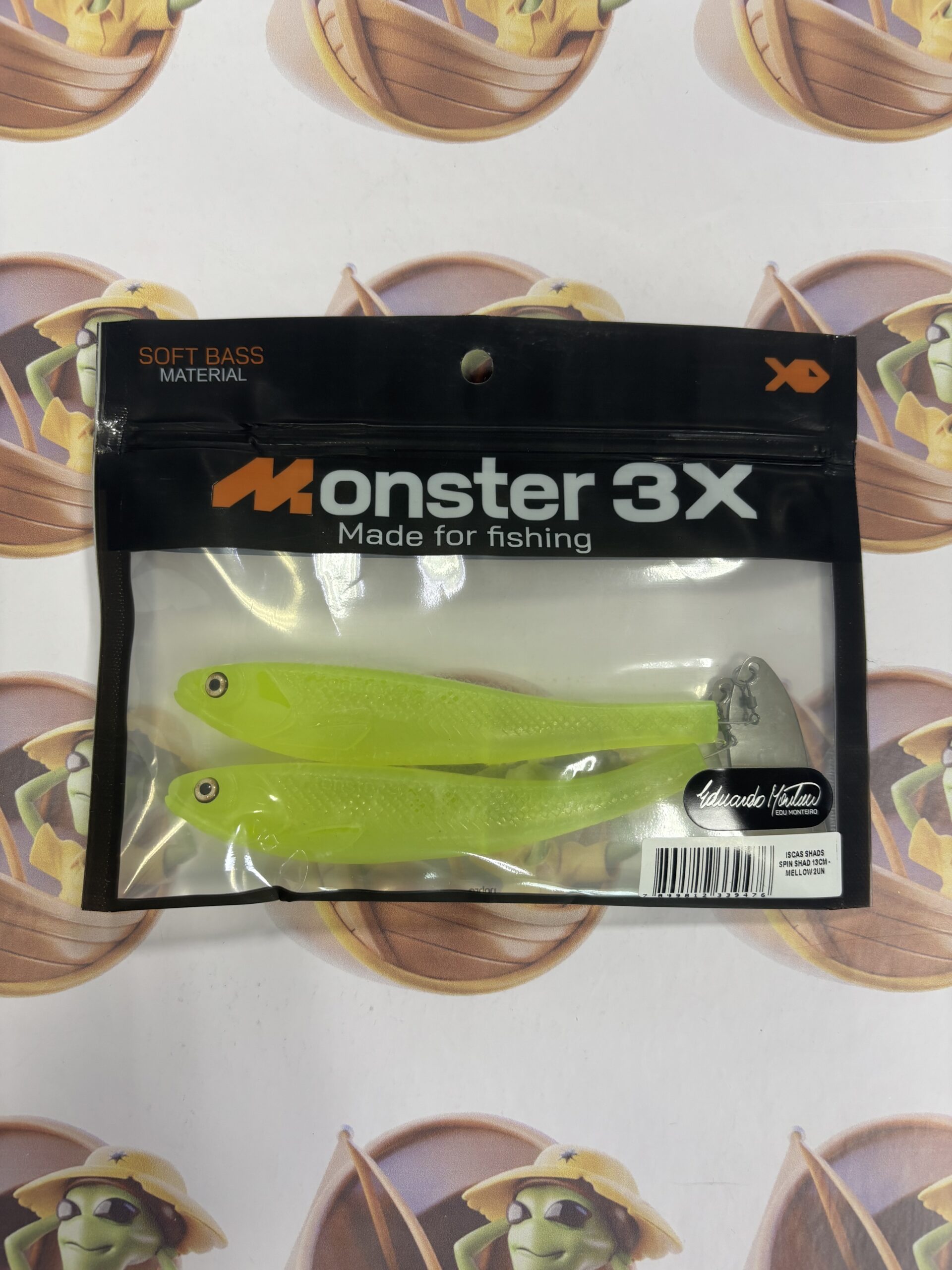 Isca Artificial Spin Shad Monster 3X 13cm Cor Mellow