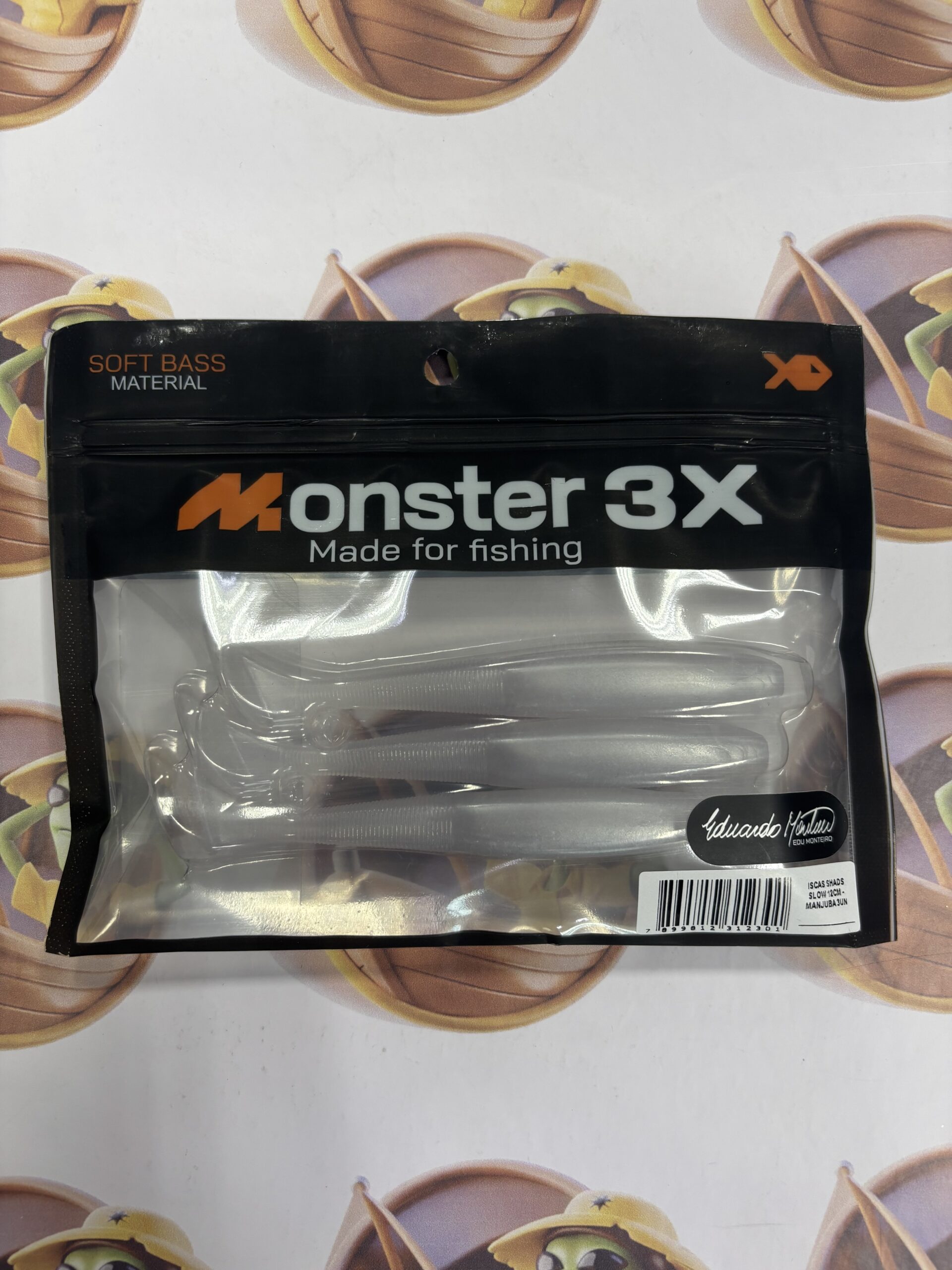 Isca Monster 3X Slow Shad 12cm Cor Manjuba