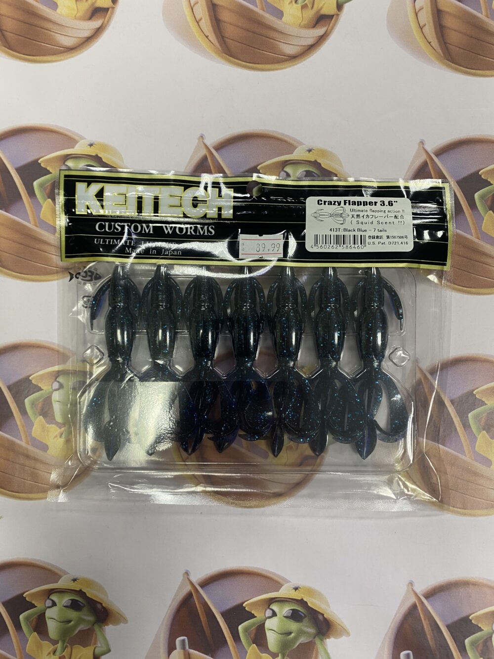 Isca Keitech Crazy Flapper 3.6" 9,1cm Cor Black Blue