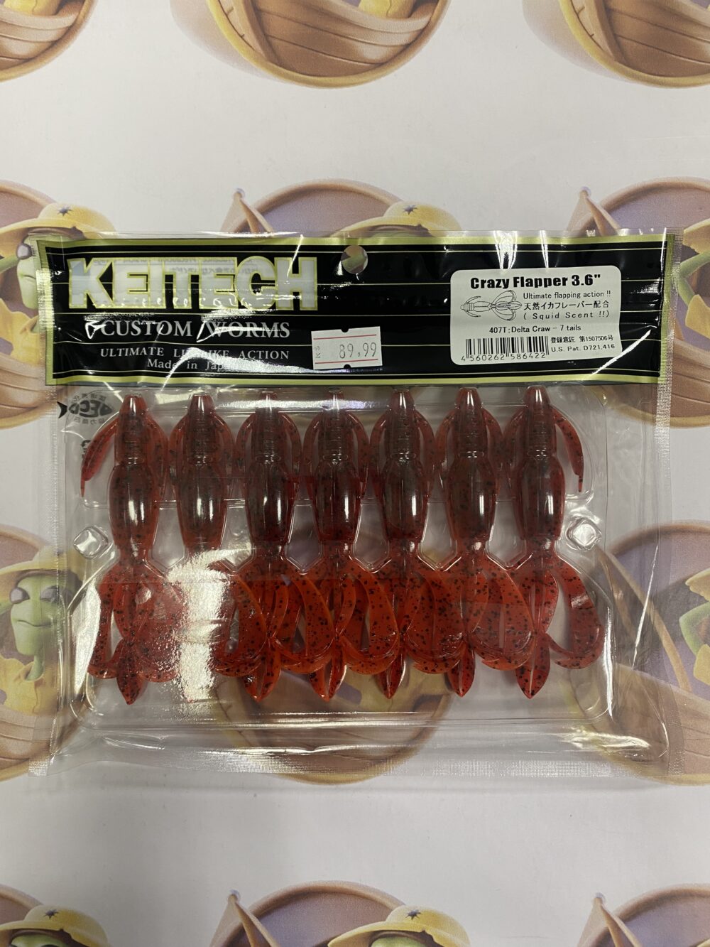 Isca Keitech Crazy Flapper 3.6" 9,1cm Cor Delta Craw