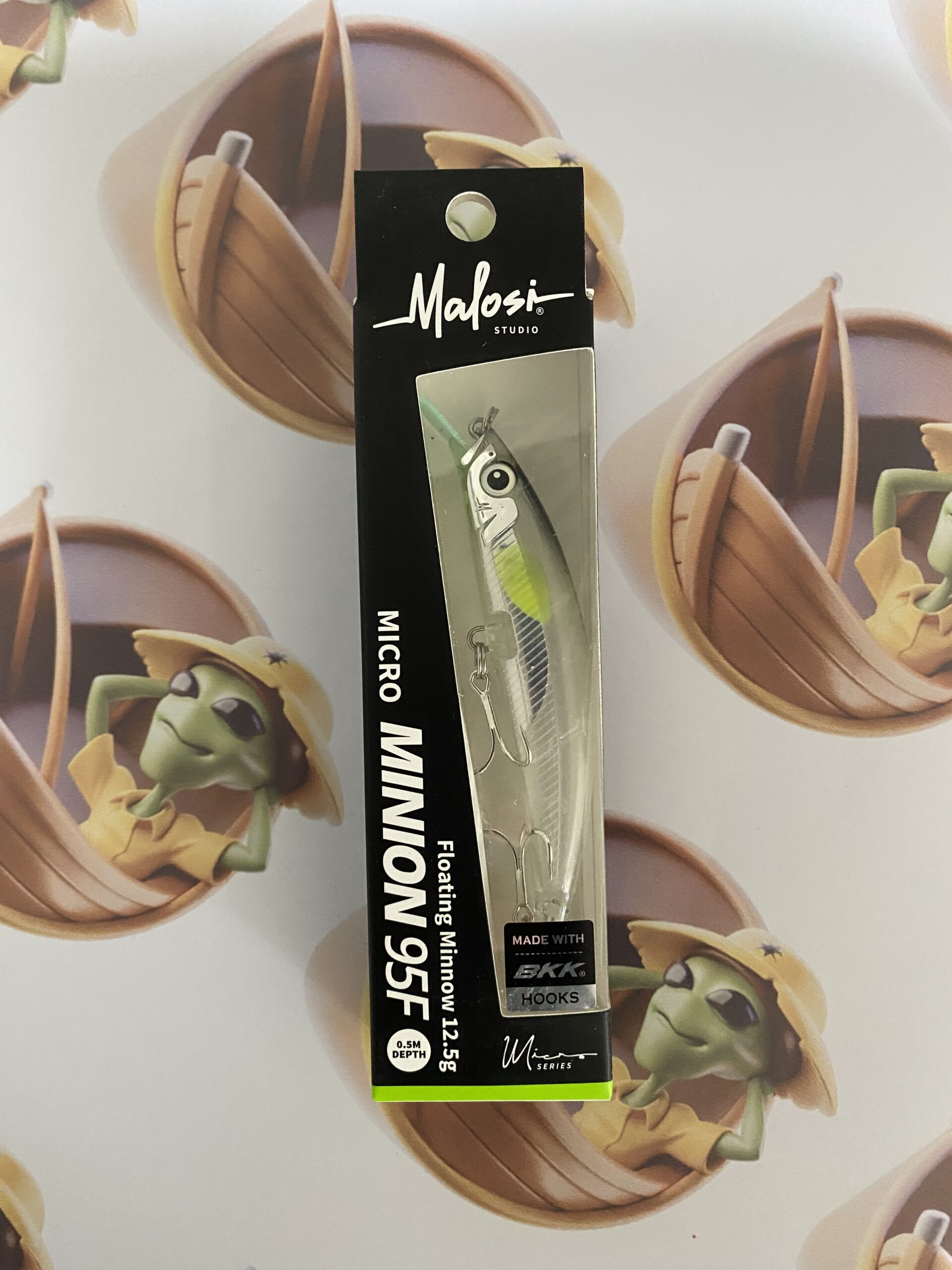 Isca Artificial Malosi Micro Minion 95F Cor Teflon - Imagem 2