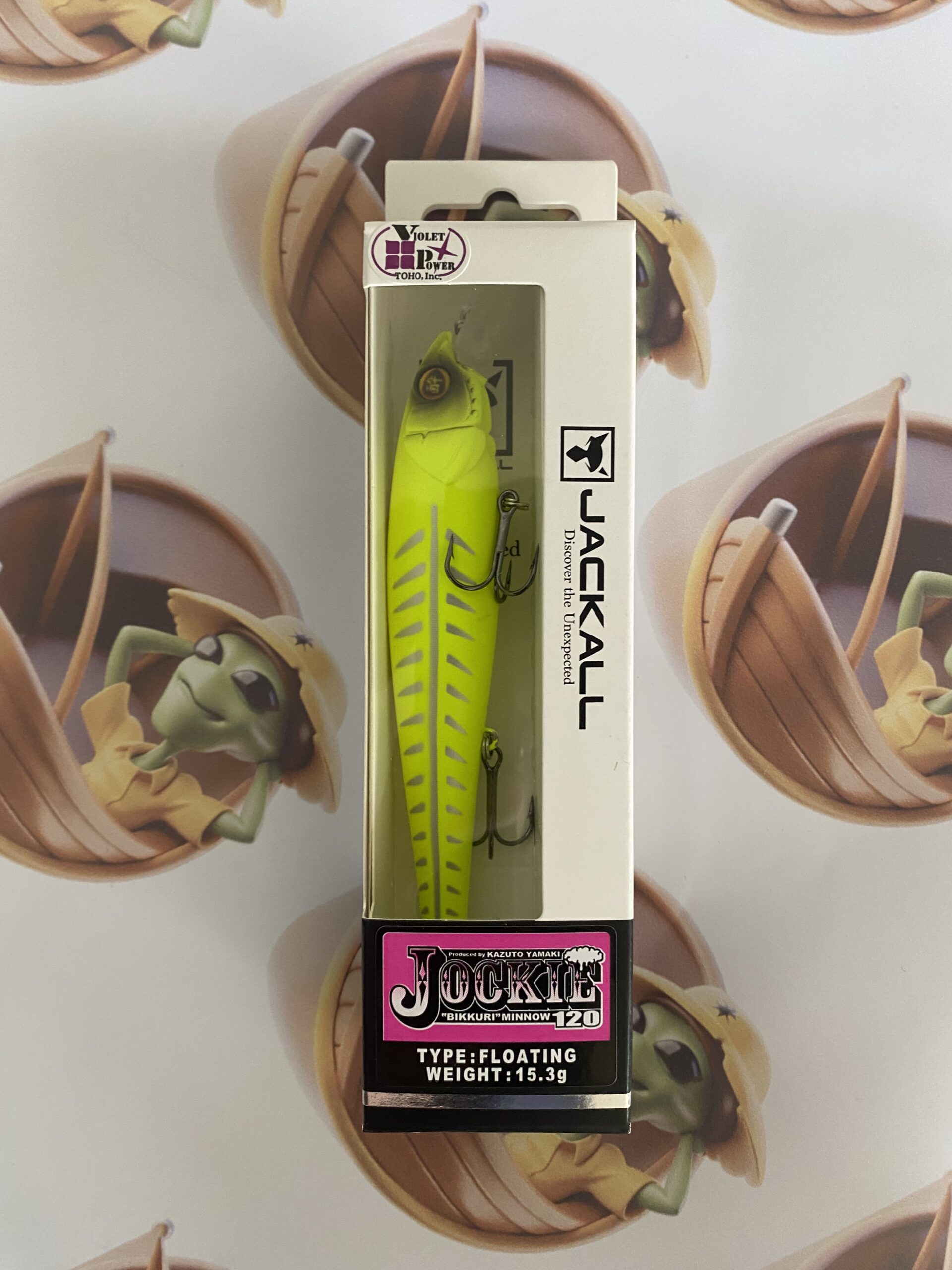 Isca Jackall Jockie 120F Cor UV Bone Lemon - Imagem 2
